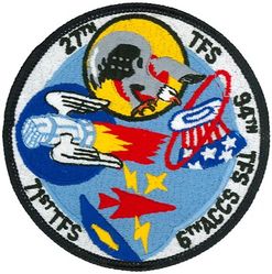1st Tactical Fighter Wing Gaggle
Gaggle: 27th Tactical Fighter Squadron, 94th Tactical Fighter Squadron, 6th Airborne Command and Control Squadron and the 71st Fighter Squadron. 

