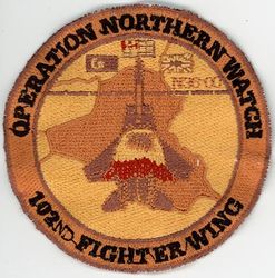 102d Fighter Wing Operation NORTHERN WATCH
Keywords: desert