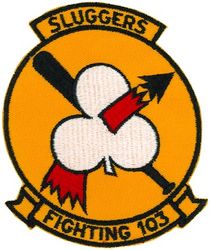 Fighter Squadron 103 (VF-103)
Established as VF-103 on 1 May 1952. Following VF-84's decommissioning in Oct 1995, and have VF-103 adopt the VF-84 Lineage. 
 
Vought (Goodyear) FG-1D Corsair 
Grumman F-9F-6/8 Cougar
Vought F8U-1/2/E Crusader 
McDonnell Douglas F-4B/J/S Phantom II
Grumman F-14A/B Tomcat
