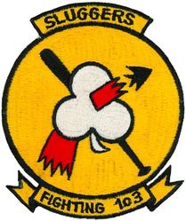 Fighter Squadron 103 (VF-103)
VF-103 "Sluggers"
Established as VF-103 on 1 May 1952. Following VF-84's decommissioning in Oct 1995, and have VF-103 adopt the VF-84 Lineage. 
 
Vought (Goodyear) FG-1D Corsair 
Grumman F-9F-6/8 Cougar
Vought F8U-1/2/E Crusader 
McDonnell Douglas F-4B/J/S Phantom II
Grumman F-14A/B Tomcat
