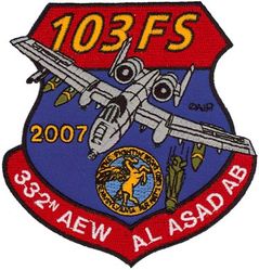 103d Expeditionary Fighter Squadron Operation IRAQI FREEDOM 2007 A-10
