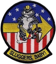 Fighter Squadron 103 (VF-103) F-14 Tomcat
VF-103 "Sluggers"
1984-2007
Established as VF-103 on 1 May 1952. Following VF-84's decommissioning in Oct 1995, and have VF-103 adopt the VF-84 Lineage.  
Grumman F-14A/B Tomcat
