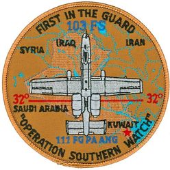 103d Fighter Squadron Operation SOUTHERN WATCH
Keywords: desert