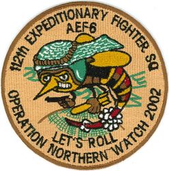 112th Expeditionary Fighter Squadron Operation NORTHERN WATCH
Keywords: desert