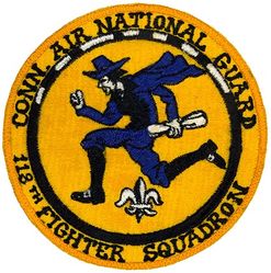 118th Fighter-Interceptor Squadron
Organized as 118th Aero Squadron on 31 Aug 1917. Redesignated 639th Aero Squadron on 1 Feb 1918. Demobilized on 6 Jun 1919. Reconstituted and consolidated (1936) with 118th Observation Squadron which, having been alloted to NG, was activated on 1 Nov 1923. Ordered to active service on 24 Feb 1941. Redesignated: 118th Observation Squadron (Light) on 13 Jan 1942; 118th Observation Squadron on 4 Jul 1942; 118th Reconnaissance Squadron (Fighter) on 2 Apr 1943; 118th Tactical Reconnaissance Squadron on 11 Aug 1943. Inactivated on 7 Nov 1945. Redesignated 118th Fighter Squadron, and allotted to CT ANG, on 24 May 1946. 118th Fighter Squadron (SE) extended federal recognition on 7 Aug 1946. Redesignated: 118th Fighter-Interceptor Squadron on 28 Sep 1950;  118th Fighter-Bomber Squadron on 1 Dec 1952;  118th Fighter-Interceptor Squadron on 1 May 1956; 118th Tactical Fighter Squadron on 30 Nov 1957; 118th Fighter-Interceptor Squadron on 1 Sep 1960; 118th Tactical Fighter Squadron on 12 Jun 1971; 118th Fighter Squadron, 15 Mar 1992; 118th Airlift Squadron on 1 Apr 2008-.
