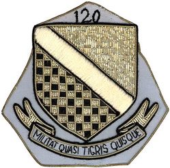 120th Fighter-Bomber Squadron
Translation: MILITAT QUASI TIGRIS QUISQUE = Each Fights Like a Tiger
