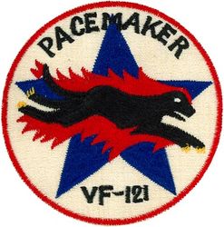 Fighter Squadron 121 (VF-121)
VF-121 "Pacemakers"
Established as VF-781 on 1 Jul 1946; VF-121 on 4 Feb 1953-26 Sep 1980.  
Vought F4U Corsair
Grumman F9F-5 Panther
Grumman F11F-1 Tiger
McDonnell Douglas F-4B/J/S Phantom II
Became F-4 RAG  on 10 Apirl 1958. 
