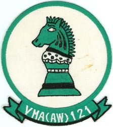Marine All-Weather Attack Squadron 121 (VMA(AW)-121) in 1969
Established as Marine Fighting Squadron 121 (VMF-121) on 24 Jun 1941. Deactivated on 9 Sep 1945. Redesignated Marine Attack Squadron 121 (VMA-121) in 1951; Marine Attack Squadron 121 (VMA(AW)-121) in 1969; Marine Fighter Attack Squadron (All Weather) 121 (VMFA(AW)-121) on 8 Dec 1989; Marine Fighter Attack Squadron 121 (VMFA-121) in Nov 2012-.

Douglas A-4 Skyhawk, 1958-1969
Grumman A-6 Intruder, 1969-1989

