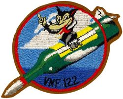 Marine Fighter Squadron 122 (VMF-122)
VMF-122 "Werewolves"
1942-1946 1st Design
F4F Wildcat
F4U Corsair 
