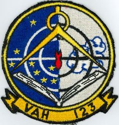 Heavy Attack Squadron 123 (VAH-123) 
Established as Heavy Attack Training Unit, Pacific (HATUPAC) on 15 June 1957. Redesignated Heavy Attack Squadron ONE HUNDRED TWENTY THREE (VAH-123) "Professionals" on 29 Jun 1959. Disestablished on 1 Feb 1971.

Douglas A3D-2T/TA-3B, A3D-1Q/2Q Skywarrior, 1959-1966
Grumman A-6A Intruder, 1966
Douglas KA-3B Skywarrior, 1967-1971

