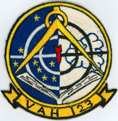 Heavy Attack Squadron 123 (VAH-123) 
Established as Heavy Attack Training Unit, Pacific (HATUPAC) on 15 June 1957. Redesignated Heavy Attack Squadron ONE HUNDRED TWENTY THREE (VAH-123) "Professionals" on 29 Jun 1959. Disestablished on 1 Feb 1971.

Douglas A3D-2T/TA-3B, A3D-1Q/2Q Skywarrior, 1959-1966
Grumman A-6A Intruder, 1966
Douglas KA-3B Skywarrior, 1967-1971

