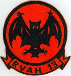 Reconnaissance Attack Squadron 13 (RVAH-13)
Established as Heavy Attack Squadron THIRTEEN (VAH-13) "Bats" on 3 Jan 1961. Redesignated Reconnaissance Attack Squadron THIRTEEN (RVAH-13) on 1 Nov 1964. Disestablished on 30 Jun 1976.
Douglas A3D-2 Skywarrior, 1961-1964
North American RA-5C Vigilante, 1964-1976

