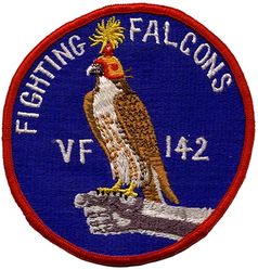 Fighter Squadron 142 (VF-142)
VF-142 "Fighting Falcons"
1953-1963
Established as VF-791 on 20 Jul 1950; VF-142 on 4 Feb 1953; VF-96 on 1 Jun 1962-1 Dec 1975.  
Grumman F9F-6 Cougar
North American FJ-3 Fury
Vought F-8A/C Crusader

