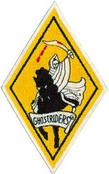 Fighter Squadron 142 (VF-142)
VF-142 "Ghostriders" (Second VF-142) 
Established as VF-193 on 24 Aug 1948; VF-142 (2nd) on 15 Oct 1965-30 Apr 1995.  
McDonnell Douglas F-4B/J Phantom II
Grumman F-14A/B Tomcat

