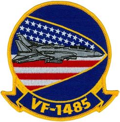 Fighter Squadron 1485 (VF-1485)
VF-1485 "Americans"  
VF-1485 was a squadron augment unit at NAS Miramar that came under the control of Naval Air Reserve Detachment (NARDet) Miramar consisting of pilot's & NFO's from VF-124 whose mission was to provide ground, simulator and flight training for Reserve aircrews and maintenance training to Reserve enlisted personnel in order to provide combat-ready personnel to augment fleet squadrons during mobilization. Disestablished Sep 1994.
