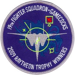 19th Fighter Squadron Raytheon Trophy Winners 2009
Original has black gamecock, not blue.
