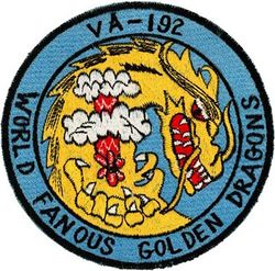 Attack Squadron 192
VA-192 "Golden Dragons"
1960-late 1960's
Douglas A4D-2N (A-4C); A4D-5 (A-4E); A-4F; TA-4F Skyhawk
