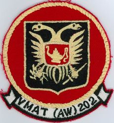 Marine All Weather Attack Training Squadron 202 
VMAT(AW)-202 "Double Eagles"
1968-1986 2d Design
A-6 Intruder
TC-4 Academe
