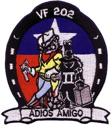 Fighter Squadron 202 (VF-202) F-14 Tomcat Deactivation
VF-202 "Superheats"
1994
Established as VF-202 on 1 Jul 1970-31 Dec 1994.
Grumman F-14A Tomcat
