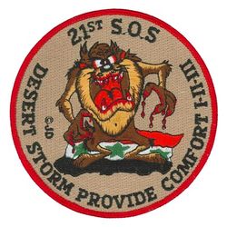 21st Special Operations Squadron Operation DESERT STORM and PROVIDE COMFORT
Keywords: desert Tasmanian Devil