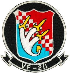 Fighter Squadron 211 (VF-211)
VF-211 "Checkmates"
Established as VB-74 on 1 May 1945; VA-1B on 15 Nov 1946; VA-24 on 1 Sep 1948; VF-24 (2nd) on 1 Dec 1949; VF-211 on 9 March 1959. VF-24 redesignated VF-211 and VF-211 redesignated VF-24 on the same day. VFA-211 in 2005.
Vought F-8A/E/H/J Crusader

