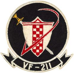 Fighter Squadron 211 (VF-211)
VFA-211. Checkmates. 
1959-1961
Established as VB-74 on 1 May 1945; VA-1B on 15 Nov 1946; VA-24 on 1 Sep 1948; VF-24 (2nd) on 1 Dec 1949; VF-211 on 9 March 1959. VF-24 redesignated VF-211 and VF-211 redesignated VF-24 on the same day. VFA-211 in 2005. 
Vought F-8A/E/H/J Crusader
