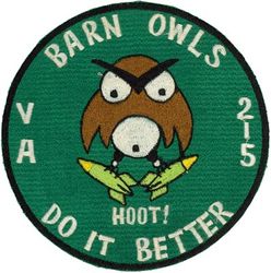 Attack Squadron 215 (VA-215) Morale
Established as Attack Squadron 215 (VA-215) "Barn Owls" on 22 Jun 1955-31 Aug 1967.

Vought A-7B Corsair II
