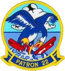 Patrol Squadron 22 (VP-22) (3rd)  Heritage
Patrol Squadron TWENTY TWO (VP-22) (3rd) 
Established as Bombing Squadron ONE HUNDRED TWO (VB-102) on 15 Feb 1943. Redesignated Patrol Bombing Squadron ONE HUNDRED TWO (VPB-102) on 1 Oct 1944; Redesignated Patrol Squadron ONE HUNDRED TWO (VP-102) on 15 May 1946; Heavy Patrol Squadron (Landplane) TWO (VP-HL-2) on 15 Nov 1946; Patrol Squadron TWENTY TWO (VP-22) (3rd) "Blue Geese" on 1 Sep 1948. Disestablished on 31 Mar 1994.

Lockheed P-3A/3B DIFAR/3B TAC/NAV MOD/3C UII/3C UIIIR  Orion

Insignia (4th) approved on 13 Mar 1961.

