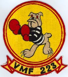 Marine Fighter Squadron 223 (VMF-223)
VMF-223 "Bulldogs"
1954 5th Design
F-9F Panther
