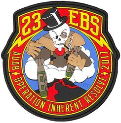 23d Expeditionary Bomb Squadron Operation INHERENT RESOLVE 2017
Deployed to Al Udeid Air Base, Qatar.
Keywords: PVC