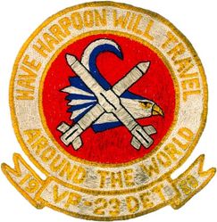 Patrol Squadron 23 (VP-23) (3rd) Detachment 
Established as Weather Reconnaissance Squadron THREE (VPW-3) on 17 May 1946. Redesignated Meteorology Squadron THREE (VPM-3) on 15 Nov 1946; Heavy Patrol Squadron (Landplane) THREE (VP-HL-3) on 8 Dec 1947, the second squadron to be assigned the VP-HL-3 designation. Redesignated Patrol Squadron TWENTY THREE (VP-23) (3rd) “Seahawks” on 1 Sep 1948. Disestablished on 28 Feb 1995.

Lockheed P-3C UII Orion

5 Sep 1979–Jan 1980: VP-23 deployed to NAF Keflavik, Iceland, for NATO exercises. A detachment was maintained at the NATO airfield at Bodo, Norway. With the seizure of the American embassy in Iran, a detachment of three Harpoon equipped Orions was sent on 1 Jan 1980 to Diego Garcia.

