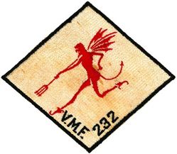 Marine Fighter Squadron 232 (VMF-232)
Established as Fighting Squadron 3M (VF-3M) on 1 Sep 1925. Redesignated Fighting Squadron 10M (VF-10M) on 1 Jul 1927; Fighting Squadron 6M (VF-6M) on 1 Jul 1928; Fighting Squadron 10M (VF-10M) on 1 Jul 1930; Fighting Squadron 4M (VF-4M) on 1 Jul 1933; Marine Bombing Squadron 2 (VMB-2) on 1 Jul 1937; Marine Scout Bombing Squadron 232 (VMSB-232) on 1 Jul 1941; Marine Torpedo Bombing Squadron 232 (VMTB-232) on 1 Jun 1943. Disestablished on 16 Nov 1945. Reestablished in the USMCR as Marine Fighting Squadron 232 (VMF-232) on 3 Jul 1948; Marine Fighting Squadron (All Weather) 232 (VMF(AW)-232) on 1 Mar 1965; Marine Fighter Attack Squadron 232 (VMFA-232) on 8 Sep 1967-.

Vought F4U-4 Corsair, 1948-1949, 1950-1953
Grumman F6F-5 Hellcat, 1949-1950
Grumman F9F-2 Panther, 1953-1954
North American FJ-2/4 Fury, 1954-1959
Voight F8U-1E Crusader, 1959-1965


