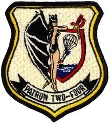Patrol Squadron 24 (VP-24)
Established as Bombing Squadron ONE HUNDRED FOUR (VB-104) on 10 Apr 1943. Redesignated Patrol Bombing Squadron ONE HUNDRED FOUR (VPB-104) on 1 Oct 1944; Patrol Squadron ONE HUNDRED FOUR (VP-104) on 15 May 1946; Redesignated Heavy Patrol Squadron (Landplane) FOUR (VP-HL-4) on 15 Nov 1946; Patrol Squadron TWENTY FOUR (VP-24) (3rd) “Batmen” on 1 Sep 1948; Attack Mining Squadron THIRTEEN (VA-HM-13) on 1 Jul 1956; Redesignated Patrol Squadron TWENTY FOUR (VP-24) on 1 Jul 1959. Disestablished on 30 Apr 1995.

Lockheed P-3C/C UIIIR Orion

Insignia approved on 23 Jan 1951.
USA made.
