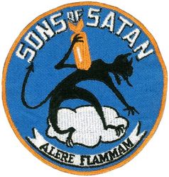 Marine Scout Bombing Squadron 241 (VMSB- 241)
Established as Marine Scout Bombing Squadron 241 (VMSB- 241) “Sons of Satan” on 1 Mar 1942.  Deactivated on 1 Aug 1945.

WW-II. VMSB-241 assigned to MAG-24, operated from Munda, Solomon Islands, later moved to Bougainville, Papua New Guinea, 22 Nov 1944. Provided direct support for ground operations in the Lingayen area and Central Luzon at the earliest practicable date after arrival on target.

Douglas SBD-2/3/4/5/6 Dauntless

Insignia, 1944, USA shiffli embroidery on twill

