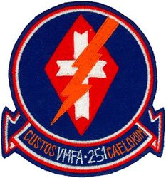 Marine Fighter Attack Squadron 251 (VMFA-251) 
VMFA-251 "Thunderbolts"
1977-1978
F-4J Phantom II
Translation- CUSTOS CAELORUM=Guardians of the Sky
