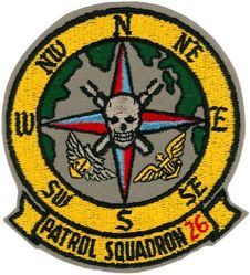 Patrol Squadron 26 (VP-26) (3rd) 
VP-26 "Little Rascals"
late 1950s-1960s
Established as VB-114 on 26 Aug 1943; VPB-114) on 1 Oct 1944; VP-114 on 15 May 1946; VP-HL-6 on 15 Nov 1946; VP-26 (3d VP-26) on 1 Sep 1948-.
Lockheed P2V-5F Neptune 
