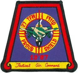 27th Tactical Fighter Wing PROUD SHIELD 1987
PROUD SHIELD was the SAC annual Bombing and Navigation Competition to which TAC F-111s were invited.

