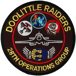28th Operations Group Gaggle
Established as 28 Composite Group on 22 Dec 1939.  Activated on 1 Feb 1940.  Redesignated as 28 Bombardment Group (Composite) on 11 Dec 1943.  Inactivated on 20 Oct 1945.   Redesignated as 28 Bombardment Group, Very Heavy on 15 Jul 1946.  Activated on 4 Aug 1946.  Redesignated as: 28 Bombardment Group, Medium on 28 May 1948; 28 Bombardment Group, Heavy on 16 May 1949; 28 Strategic Reconnaissance Group on 1 Apr 1950; 28 Strategic Reconnaissance Group, Heavy on 16 Jul 1950.  Inactivated on 16 Jun 1952.   Redesignated as: 28 Bombardment Group, Heavy on 31 Jul 1985; 28 Operations Group on 29 Aug 1991.  Activated on 1 Sep 1991.

Gaggle: 34th Bomb Squadron, 28th Operations Support Squadron, 37th Bomb Squadron & 28th Operations Group.

