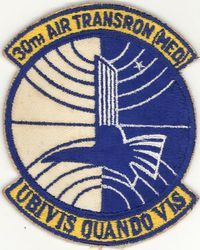 30th Air Transport Squadron, Medium
Constituted 30th Ferrying Squadron on 9 Jul 1942. Activated on 25 Jul 1942. Redesignated 30th Transport Squadron on 24 Mar 1943. Disbanded on 1 Sep 1943. Reconstituted, and redesignated 30th Air Transport Squadron, Heavy, on 20 Jun 1952. Activated on 20 Jul 1952. Redesignated 30th Air Transport Squadron, Medium, on 18 Jul 1954. Discontinued on 25 Jun 1965. Redesignated 30th Military Airlift Squadron, and activated, on 13 Jan 1967. Organized on 8 Apr 1967. Redesignated 30th Airlift Squadron on 1 Nov 1991.

