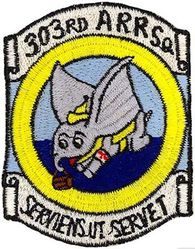 303d Aerospace Rescue and Recovery Squadron
Translation: SERVIENS UT SERVET = Serving to Watch
