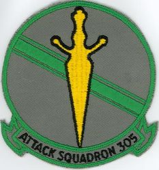 Attack Squadron 305 (VA-305)
VA-305 "Hackers" 
1971-1974 (1st insignia)
Established as VA-305 on 1 Jul 1970; VFA-305 on 1 Jan 1987-31 Dec 1994.
Douglas A-4C; A-4E Skyhawk
LTV A-7A; A-7B Corsair
