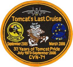 Fighter Squadron 31 (VF-31) & Fighter Squadron 213 (VF-213) F-14 Retirement
VF-31 "Tomcatters"
2005-2006
Grumman F-14D Tomcat
