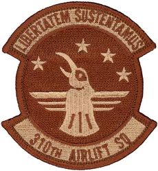 310th Airlift Squadron 
Translation: LIBERTATEM SUSTENTAMUS = Support for Freedom
Keywords: desert