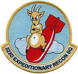 323d Expeditionary Reconnaissance Squadron Pocket Tab
Constituted 323d Bombardment Squadron (Heavy) on 28 Jan 1942. Activated on 15 Apr 1942. Inactivated on 7 Nov 1945. Redesignated 323d Reconnaissance Squadron on 11 Jun 1947. Activated on 1 Jul 1947. Inactivated on 10 Nov 1948. Redesignated 323d Strategic Reconnaissance Squadron on 16 May 1949, Activated on 1 Jun 1949. Redesignated 323d Strategic Reconnaissance Squadron (Medium) on 1 Nov 1950. Inactivated on 8 Nov 1957. Redesignated 323d Expeditionary Reconnaissance Squadron in 2013-.
