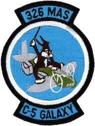 326th Military Airlift Squadron (Associate)
Constituted as 1 Combat Cargo Squadron on 11 Apr 1944.  Activated on 15 Apr 1944.  Redesignated as 326 Troop Carrier Squadron on 29 Sep 1945.  Inactivated on 26 Dec 1945.  Activated in the Reserve on 15 Jul 1947.  Redesignated as 326 Troop Carrier Squadron, Medium on 2 Sep 1949.  Ordered to active service on 15 Mar 1951.  Inactivated on 1 Apr 1951.  Activated in the Reserve on 14 Jun 1952.  Ordered to active service on 28 Oct 1962.  Relieved from active duty on 28 Nov 1962.  Redesignated as: 326 Tactical Airlift Squadron on 1 Jul 1967; 326 Military Airlift Squadron (Associate) on 25 Sep 1968; 326 Airlift Squadron (Associate) on 1 Feb 1992; 326 Airlift Squadron on 1 Oct 1994-.
