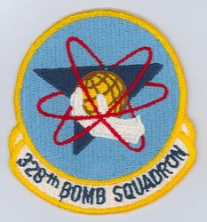 328th Bombardment Squadron, Heavy
Constituted 328 Bombardment Squadron (Heavy) on 28 Jan 1942. Activated on 1 Mar 1942. Redesignated: 328 Bombardment Squadron, Heavy on 20 Aug 1943; 328 Bombardment Squadron, Very Heavy on 23 May 1945; 328 Bombardment Squadron, Medium on 28 May 1948; 328 Bombardment Squadron, Heavy on 1 Feb 1955; 328 Bomb Squadron on 1 Sep 1991. Inactivated on 15 Jun 1994.
Emblem. Approved on 12 Apr 1955.

