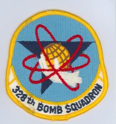 328th Bombardment Squadron, Heavy
Constituted 328 Bombardment Squadron (Heavy) on 28 Jan 1942. Activated on 1 Mar 1942. Redesignated: 328 Bombardment Squadron, Heavy on 20 Aug 1943; 328 Bombardment Squadron, Very Heavy on 23 May 1945; 328 Bombardment Squadron, Medium on 28 May 1948; 328 Bombardment Squadron, Heavy on 1 Feb 1955; 328 Bomb Squadron on 1 Sep 1991. Inactivated on 15 Jun 1994.
Emblem. Approved on 12 Apr 1955.

