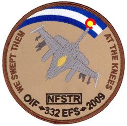 120th Expeditionary Fighter Squadron (332d Expeditionary Fighter Squadron)
The 332d Expeditionary Fighter Squadron was a designation used to refer to Air National Guard and Air Force Reserve Command F-16 units deploying to Balad AB. While the 332d designation was widely used, its was not the proper designation of the units while deployed to Balad. The 332d is used since most Guard/Reserve units rotated in and out on a more frequent basis compared to their active duty counterparts.
Keywords: desert