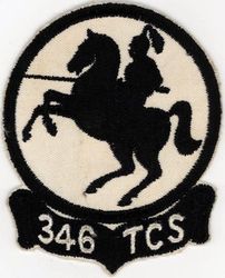 346th Troop Carrier Squadron, Medium 
Constituted as the 346th Troop Carrier Squadron, Medium on 10 May 1949. Activated in the reserve on 26 Jun 1949. Ordered to active service on 16 Apr 1951. Inactivated on 16 Jan 1953. Redesignated 346th Troop Carrier Squadron, Assault, Rotary Wing on 8 Dec 1954. Activated on 8 Mar 1955. Inactivated on 9 Jul 1956. Redesignated 346th Troop Carrier Squadron, Assault, Fixed Wing on 27 Jul 1956. Activated on 8 Oct 1956. Redesignated 346th Troop Carrier Squadron, Assault on 1 Jul 1958; 346th Troop Carrier Squadron, Medium on 1 Apr 1963; 346th Troop Carrier Squadron on 1 Mar 1966; 346th Tactical Airlift Squadron on 1 May 1967. Inactivated c. 31 May 1971
