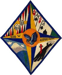 Composite Squadron 35 (VC-35) Detachment William (VAN-15)
Established as Composite Squadron THIRTY FIVE (VC-35) on 25 May 1950. Redesignated Attack Squadron (All Weather) THIRTY FIVE (VA(AW)-35) on 1 July 1956. Redesignated Attack Squadron ONE TWENTY TWO (VA-122) on 29 June 1959. Disestablished on 31 May 1991.

Douglas AD-4B/N Skyraider

On 16 Jun 1952, Essex (CV-9) departed for Korea. Embarked was ATF-2 and VC-35 detachment ITEM (#14) and Special detachment WILLIAM (#15) for transportation to Japan where it would become the only VC-35 shore based detachment. William would remain ashore for a year during which time it's aircraft inventory would include AD-4B 's and AD-4N's. Additional VC-35 personnel and aircraft were sent to WILLIAM where they remained in a ready training status, and pilots were rotated between ship and WILLIAM as each carrier commenced or completed a tour on the line. The advantage of this was that the pilots could be utilized in combat and their special weapons training proficiency could be simultaneously maintained. However only four carrier deployed teams were involved in the rotation with WILLIAM since there were more disadvantages than expected. Pilots returning to the carriers after being ashore required extensive briefings concerning changes in the combat area. Proficiency in carrier operations had to be regained at the beginning of each line period, and the unit morale could not be maintained as high with the continual shift of pilots. The detachment of nuclear trained delivery pilots remained throughout the war, and all personnel of team WILLIAM returned to NAS San Diego, CA in Sep 1953.

